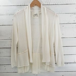Anthropologie Angel of the North Cream Cardigan S